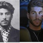 Иосиф Сталин в молодости и футболист Серхио Рамос. Разница между фотографиями около ста лет…….