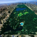 Центральный парк в Нью-Йорке — оазис среди бетонных монументов мегаполиса- с высоты птичьего полета….
