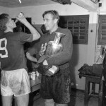Лев Яшин после победы СССР на 1-ом Чемпионате Европы по футболу 1960……