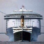 Разница размеров «Титаника» и самого крупного круизного лайнера «Allure of the Seas»……