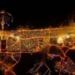 Ночной Дубай. Фотография НАСА.