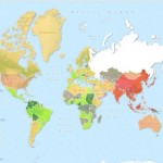 На данной картинке представлена подробная статистика размеров члена (в сантиметрах) в разных странах мира