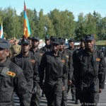 Бойцы «Правого сектора» репетируют победный марш в честь взятия Москвы