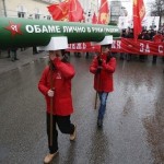 Сегодня в Москве было проведено мирное шествие в поддержку умственно-отсталых граждан Российской Федерации
