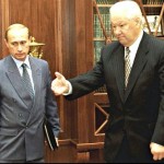 Борис Ельцин любезно предоставляет выбор из двух стульев Владимиру Владимировичу